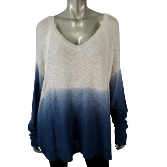 Falls Creek Sweaters - Falls Creek Blue Ombre Sweater Plus Size 3X